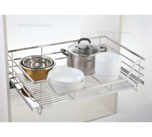 Giá xoong nồi inox mờ gắn cánh âm tủ Eurogold EP60B (EPD6260 - EPD6260VX)